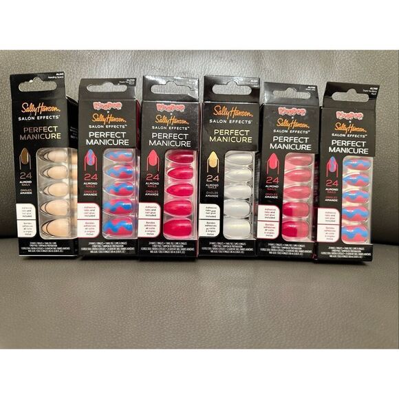 Sally Hansen Other - Sally Hansen 6 Sets of Almond Shaped Press On Nails New